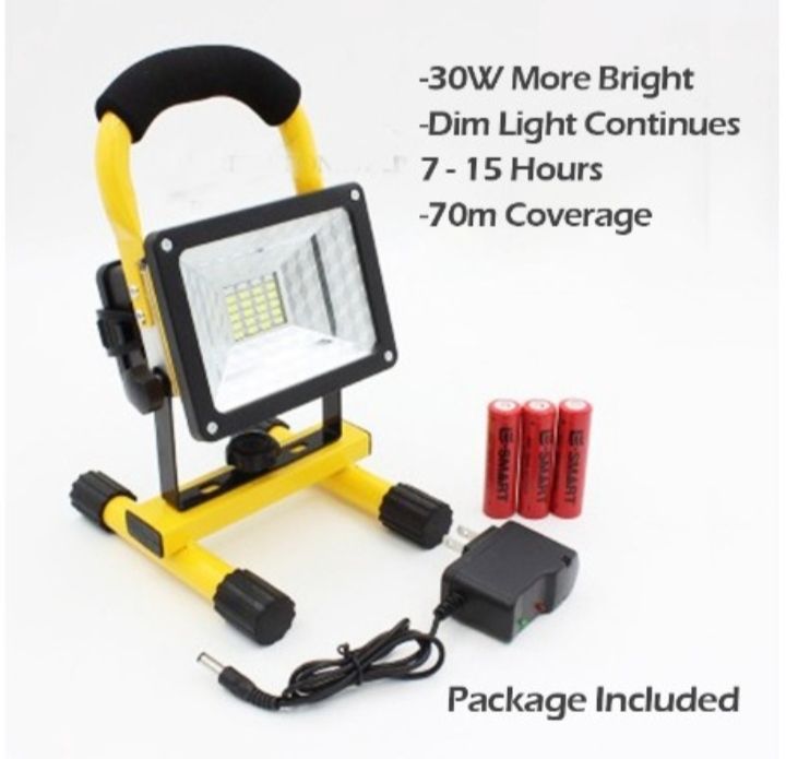 30 WATT LED WORK FLOOD , CAMPING WATER PROFF LIGHT