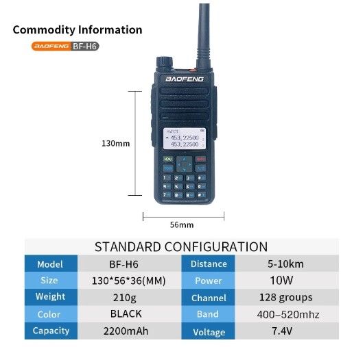 BAOFENG Professional FM Transceiver (10W) BF-H6