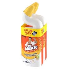 MR MUSCLE TOILET BOWL CLEANER AROMA CLEAN TWIN PACK 500ML LEMON