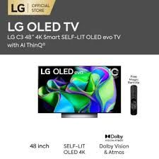 LG OLED evo C3 120Hz Dolby Atmos 4K Smart TV (48") With Portable Stand TV