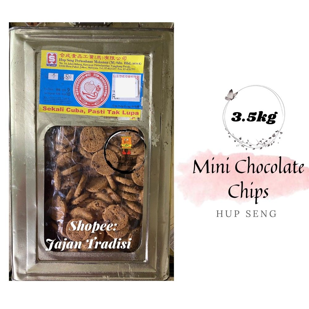 BISCUIT MINI CHOCO CHIPS COOKIES TIN 3.5KG