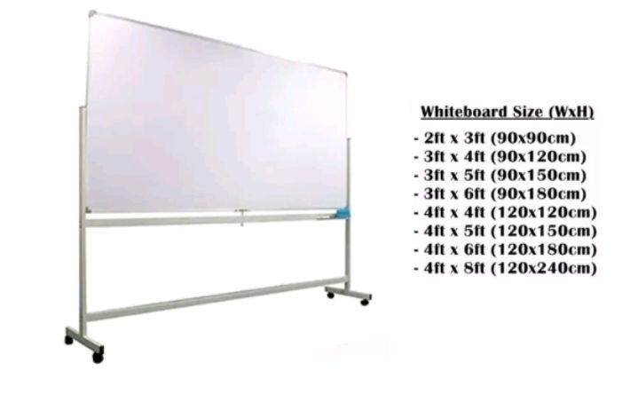 Magnetic Board one sided with roller stand Size: 2'x4- 6'x4'' -Selangor only free delivery
