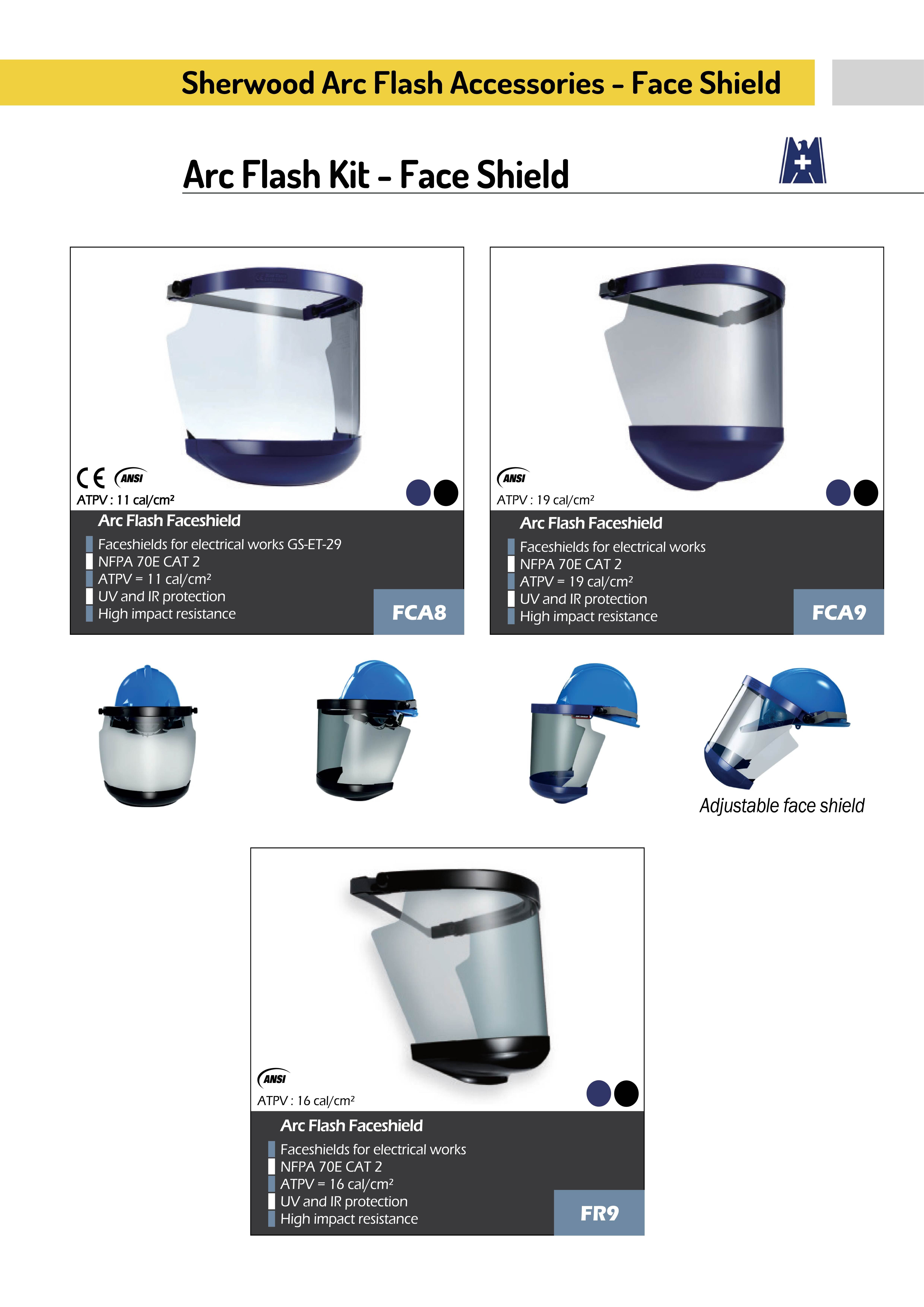 SHERWOOD ARC FLASH ACCESSORIES - FACE SHIELD