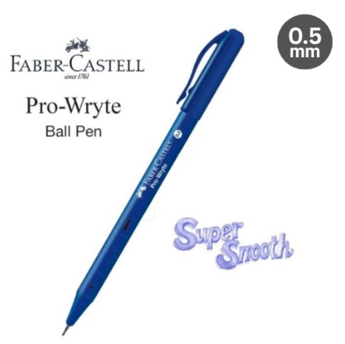 Faber-Castell Pro-Wryte Ball Pen ( 0.5 / 0.7 ) 12pcs or 6pcs 650151 Blue 0.5 12pc PEN-650199-KK