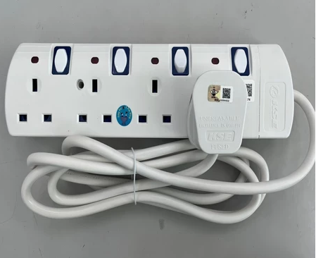 *Extension 3 plug 4 Gang SIRIM 5M Heavy Light Duty Extension Trailing Socket Universal Socket Multi Plug