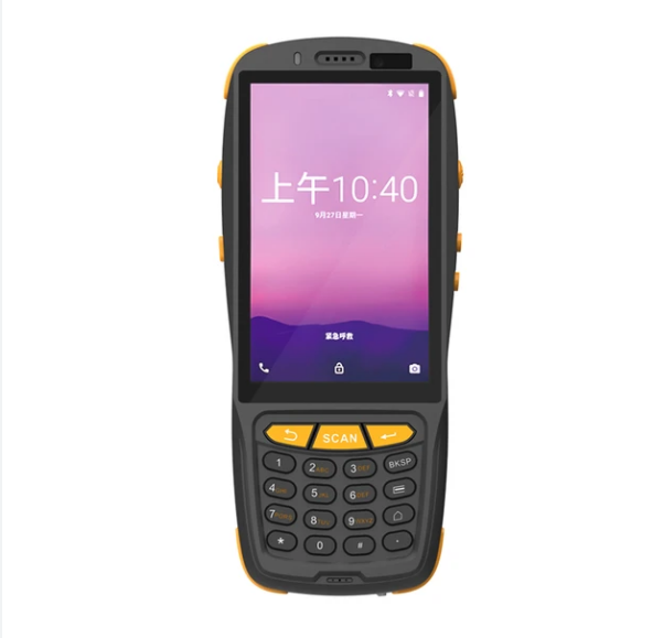 Android 9.0 Barcode Scanner PDA Handheld POS Terminal Inventory Machine 1D/2D/QR Scanner with 4 Inch Touchscreen Support 2/3/3G WiFi BT Mobile Computer NFC Function for Warehouse Inventory Logistics Retail