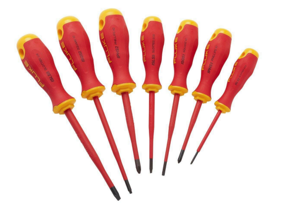 Fluke INSHT IKSC7 Iksc7,insulated 7 Units Screwdriver Kit, 1000v