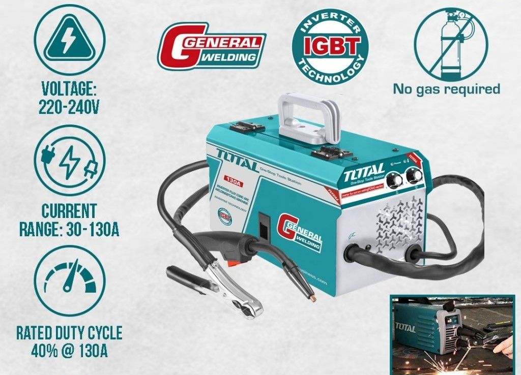 Total Inverter flux cord arc welding(FCAW) machine 30-130A - TFC13012