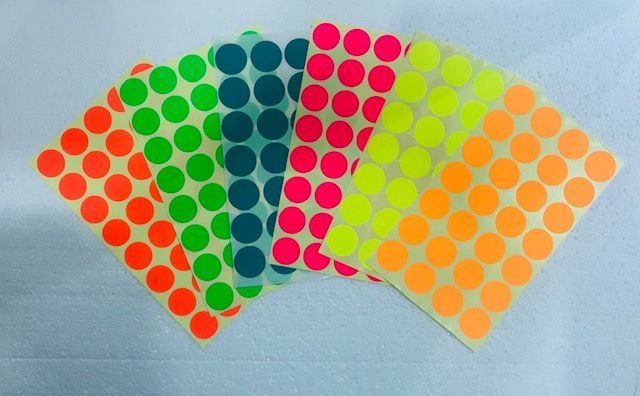 HALLO SELF-ADHESIVE LABELS (FLUORESCENT COLOUR)
