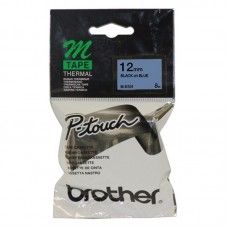 Brother M-531 Black on Matallic Blue 12mm Tape