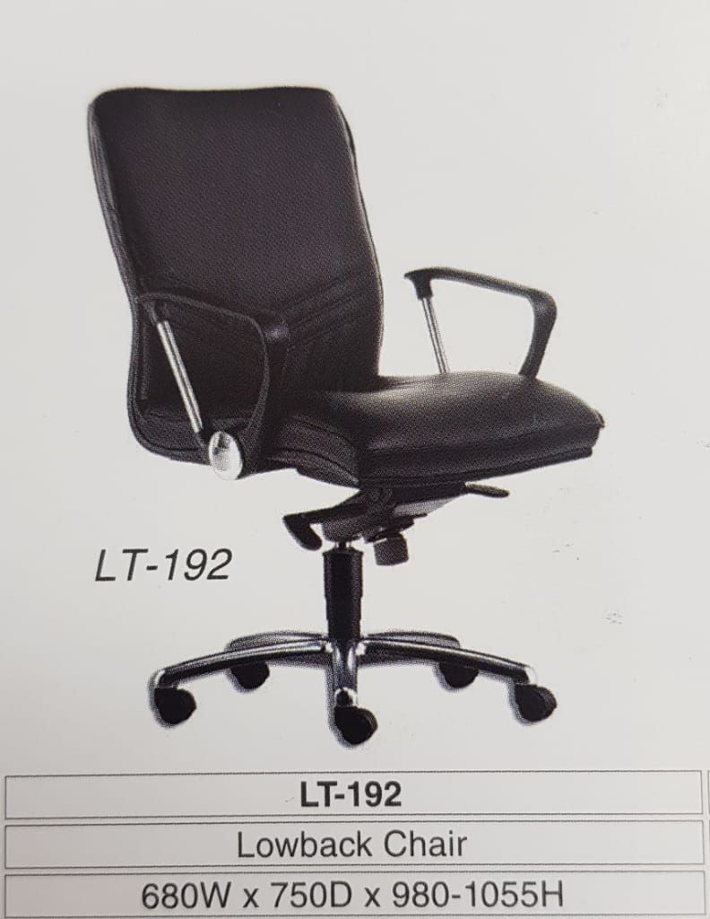 Capricorn LT-192 ERGONOMIC LOW BACK OFFICE CHAIR (FULL FABRIC LEATHER) / Capricorn / LOW BACK CHAIR / OFFICE CHAIR / ERGONOMIC OFFICE CHAIR / FABRIC CHAIR / ERGONOMIC CHAIR / FABRIC / LT-192 / CHAIR
