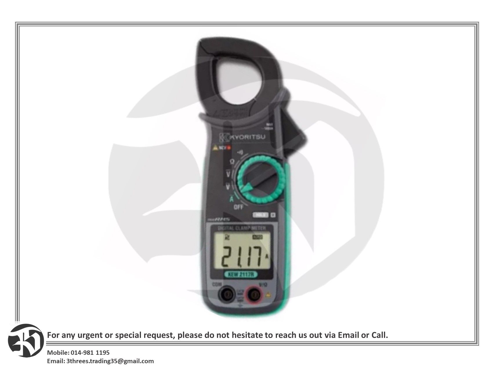Kyoritsu KEW 2117R, Digital Clamp Meter