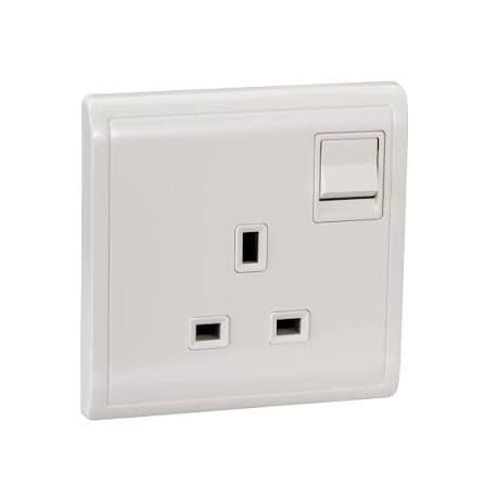 Schneider SOCKETS 13A 1GANG/white button