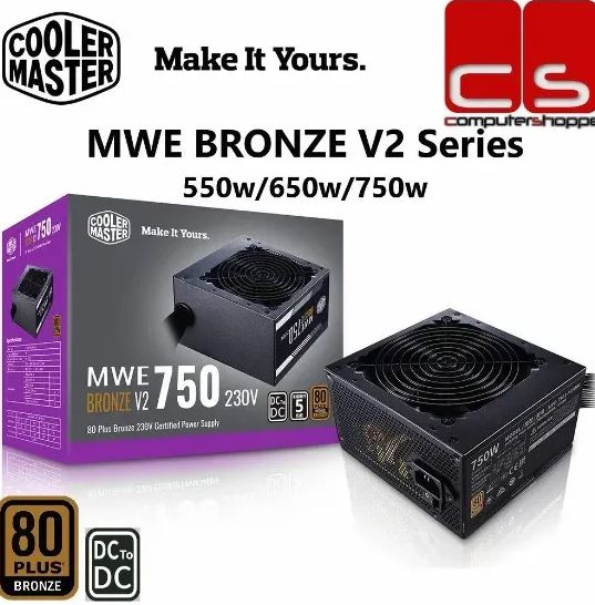 Cooler Master MWE 750 Bronze V2 PSU (85% Efficiency, 230V)