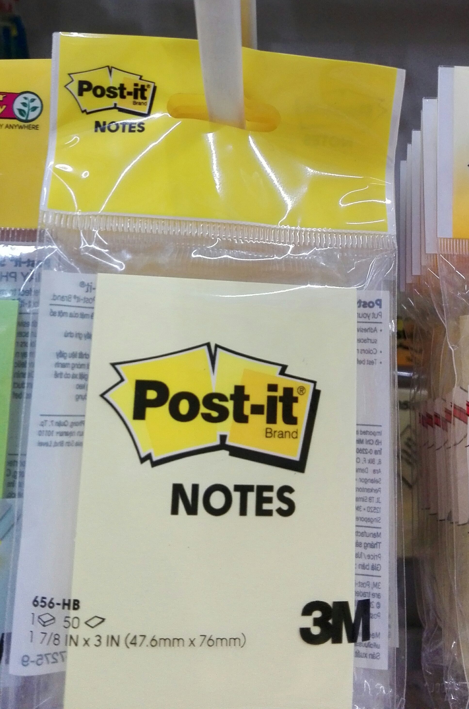 Post-it Notes ( 1 7/8'' x 3'' ) Light Yellow