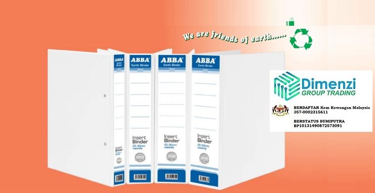 ABBA 2D Ring White PVC File ( 25mm / 40mm / 50mm / 65mm )