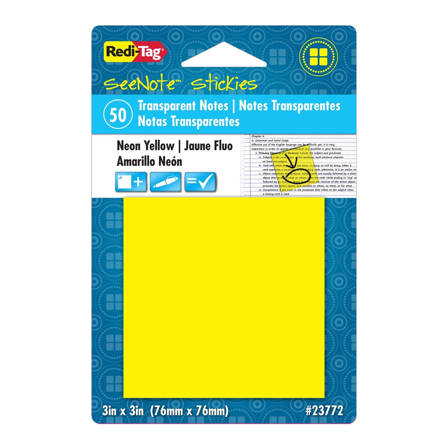REDITAG SEENOTE STICKIES 3' X 3'