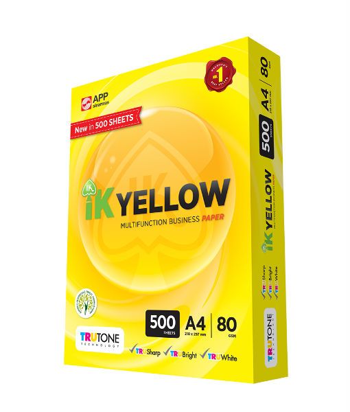 PEMBORONG: A4 80GMS IK YELLOW / 500'SHEETS / INDAH KEAT / KERTAS PHOTOSTAT / PHOTOSTAT PAPER