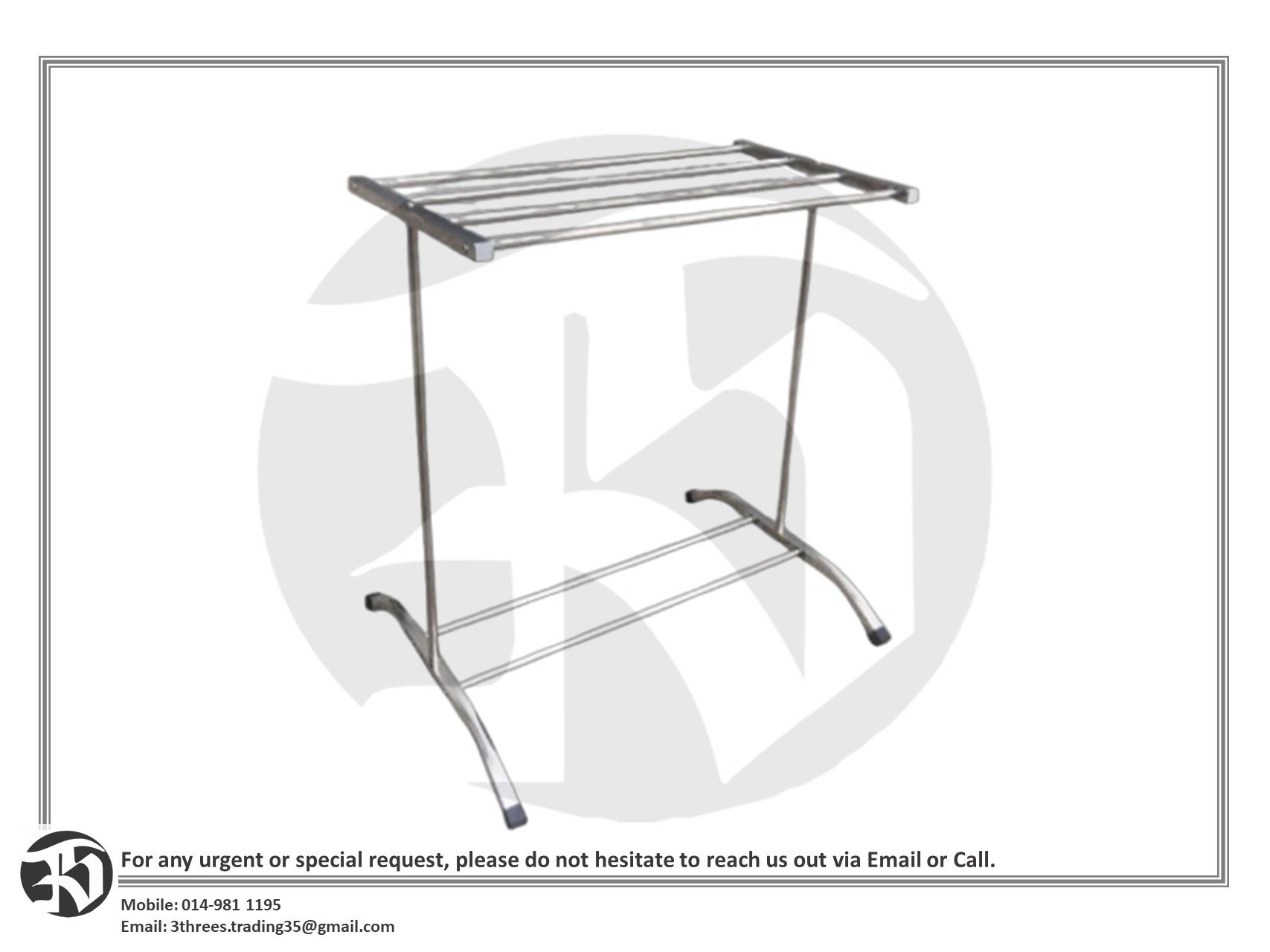 Stainless Steel Towel Stand / Cloth Drying Rack
