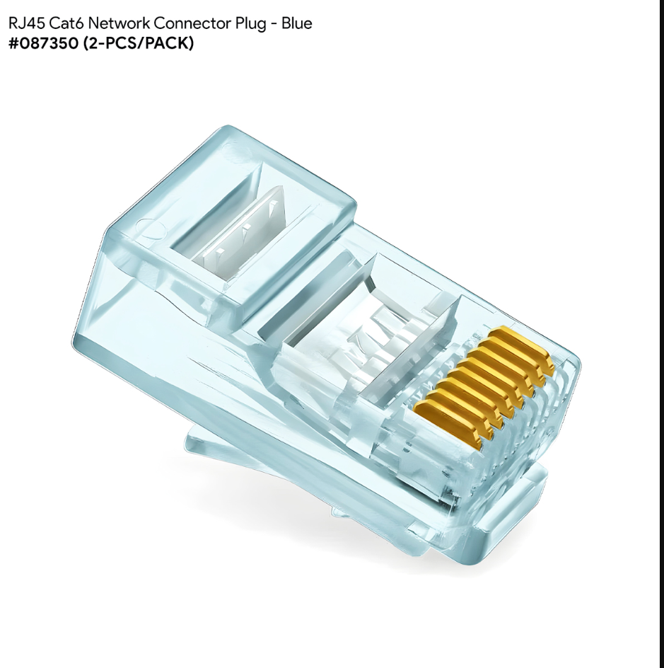 RANDOM RJ45 CAT6 NETWORK CONNECTOR PLUG BLUE #087350 (RANDOM)