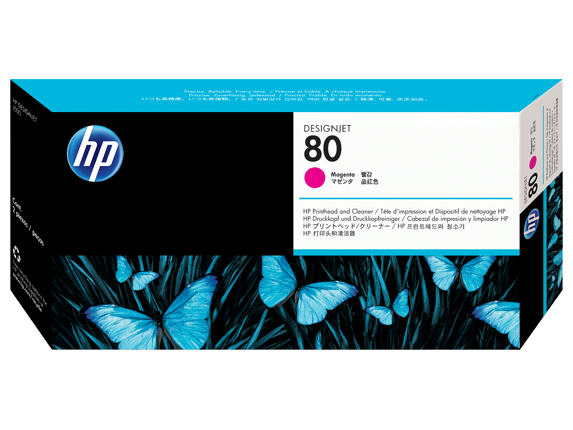 Genuine Malaysia HP Warranty - HP 80 Magenta Printhead