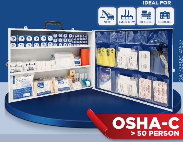 First Aid Kit by DOSH OSHA C (OSHA C: 174 Pcs - >50 Workers)