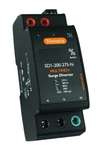Surge Diverter, MULTIMOV, 1 Phase, 200kA, 275VAC, Digital Display, All Mode, Alarm contact SD1-200-275-N