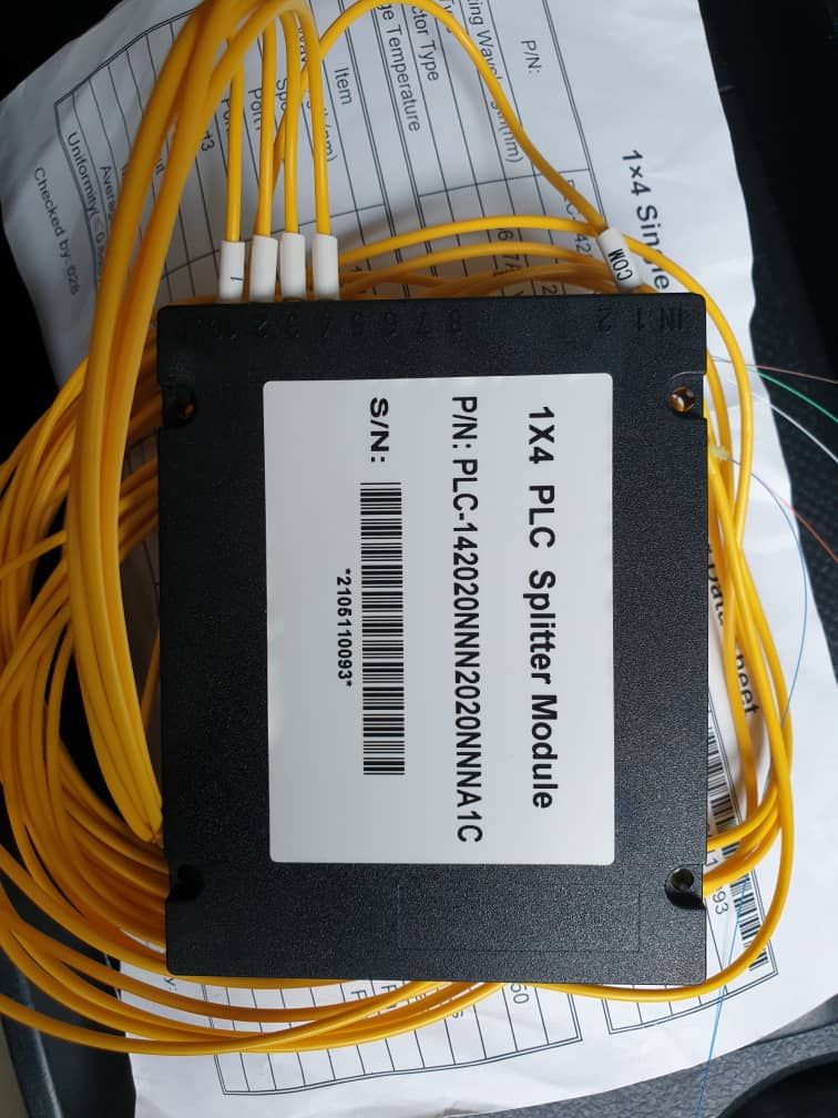 SPLITTER 1:4 BLACK BOX SPLICE TYPE 2mtr fiber