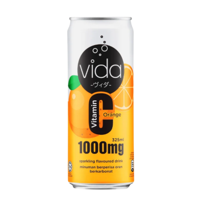 Vida 1000mg Vitamin C Sparkling Drink Orange 24 x 325ml