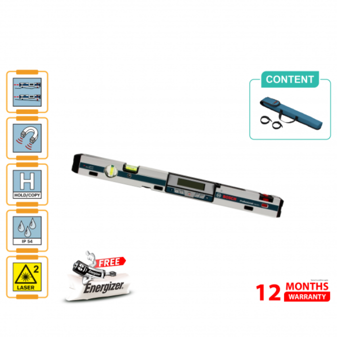 BOSCH GIM 60 L PROFESSIONAL DIGITAL INCLINOMETER - (0 601 076 900)
