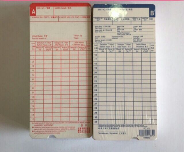 Punch card