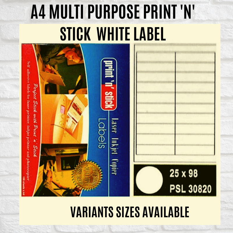 Okada A4 MULTI PURPOSE LABEL -MULTI LABEL SIZES /Okada /Multi Purpose Label /Sticker Label /A4 Size Label Sticker /Multi Label Sizes /Label /Okada A4 Multipurpose Label