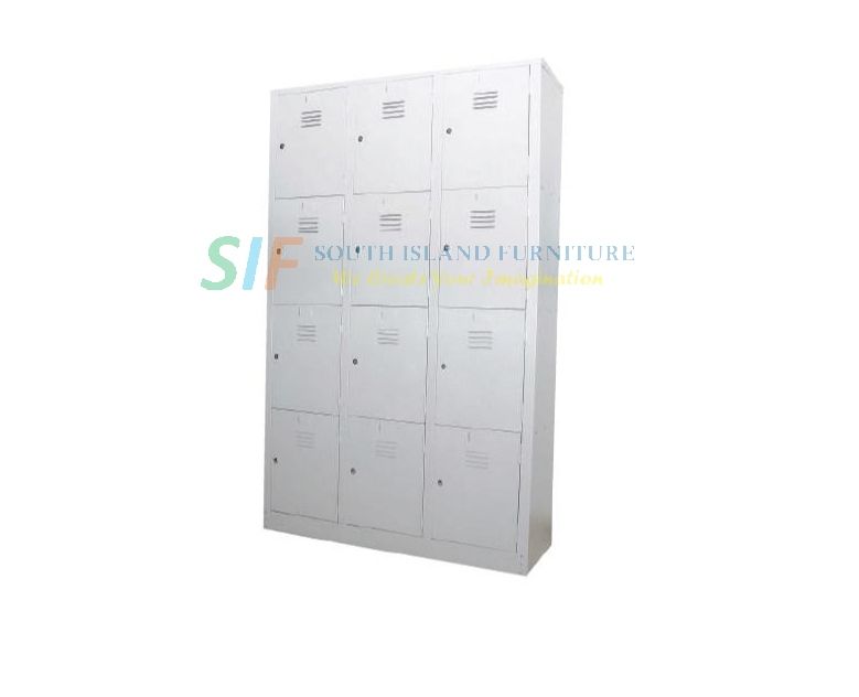 STEEL MULTIPLE LOCKER 12 COMPARTMENT ( 915W x 381D x 1828H mm)
