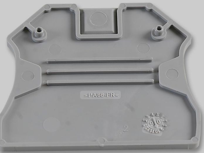 D-UT 2,5/10 - ECONN TERM BLK END PLATE RAIL GRY