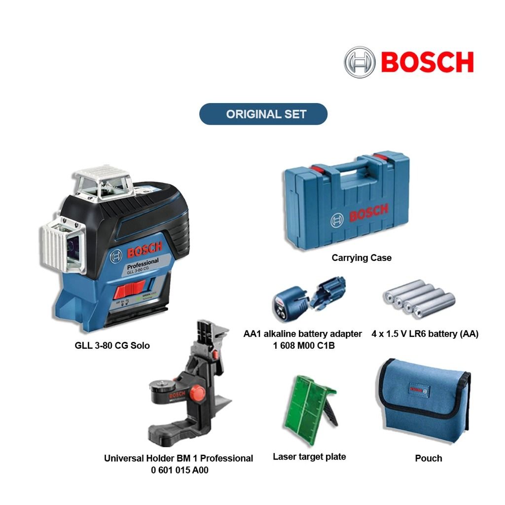 BOSCH GLL 3-80 CG PROFESSIONAL LINE LASER BM1 GLL3-80 0 601 063 U80 GLL3-80CG
