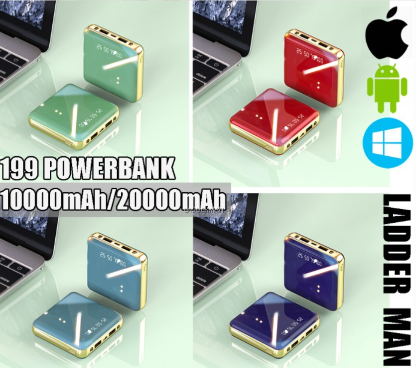 199 SMART POWER BANK 10000MAH / 20000MAH FAST CHARGE DUAL USB 2A OUTPUT LI-ION POLYMER BATTERY LCD DIGITAL DISPLAY