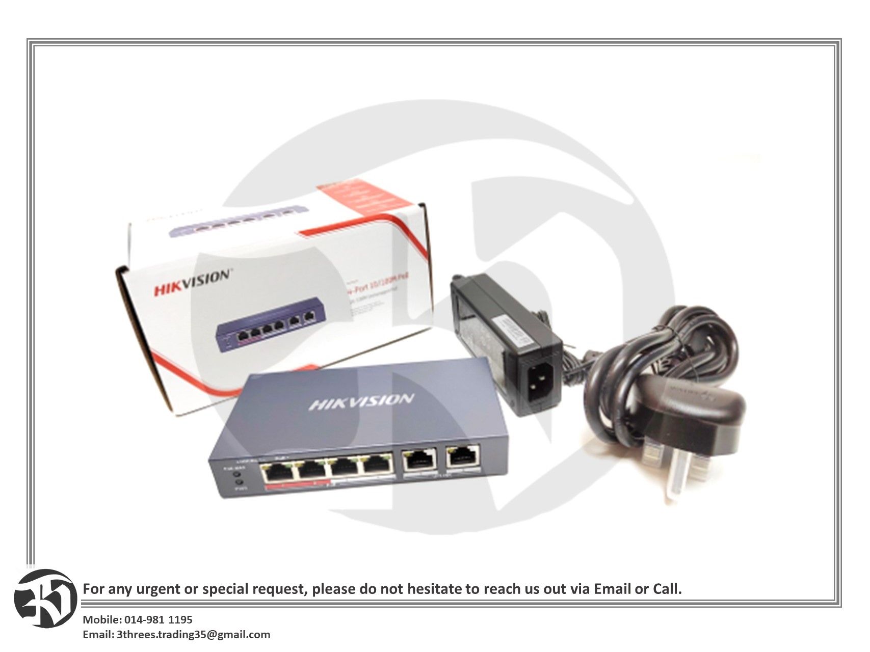 4 Port Fast Ethernet Unmanaged POE Switch