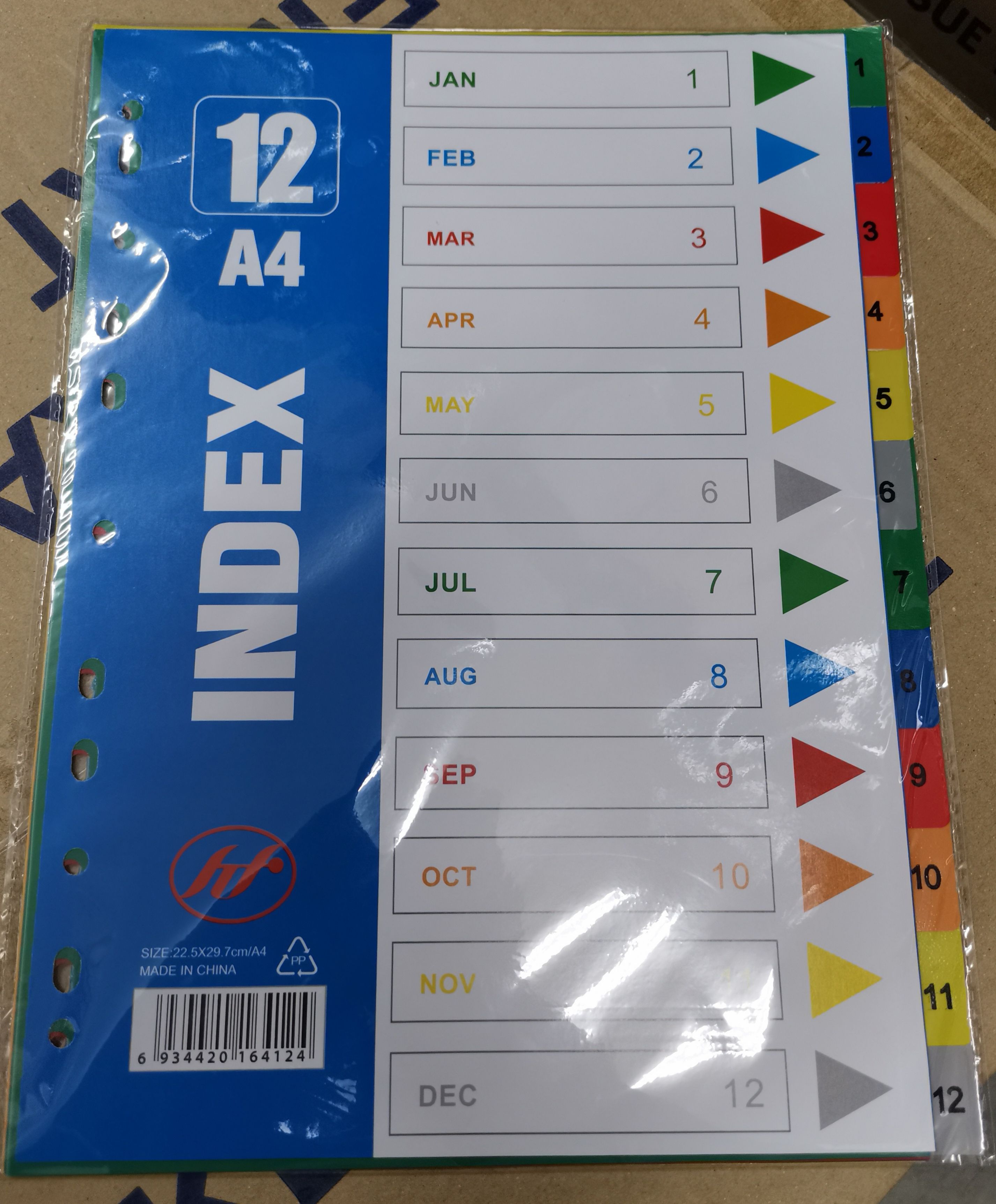 Index Divider Plastic 12 tabs