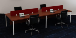SHF 4 seater workstation with mobile pedestal for new foreman room