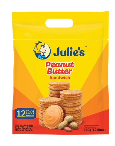 JULIE'S PEANUT BUTTER SANDWICH BISCUITS 360G