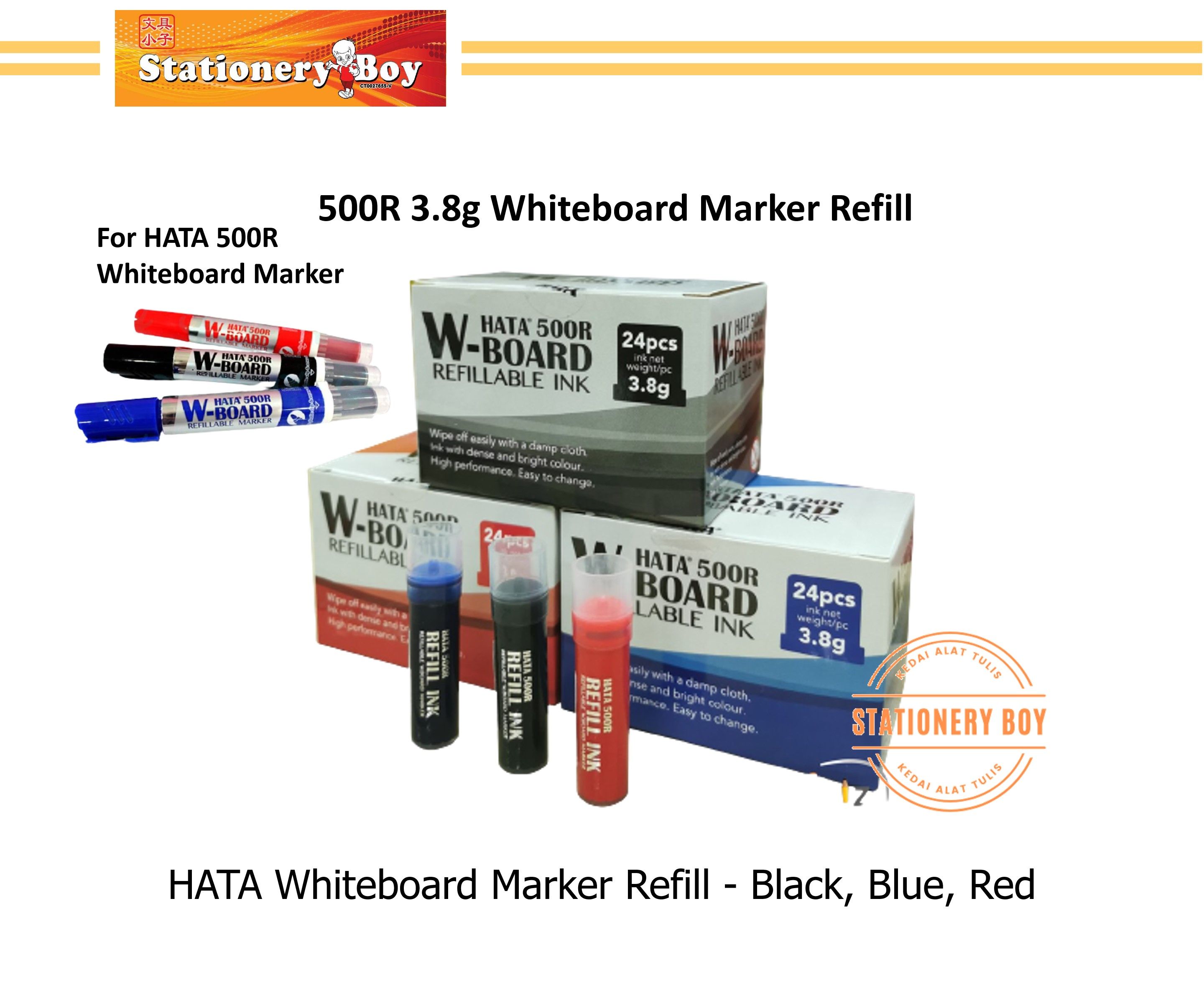 HATA 500R 3.8G White Board Marker Refill / Isian Semula