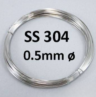 SS 304 STAINLESS STEEL WIRE SINGLE STRAND SS304 TIE WIRE SOFT 0.5MM DIAMETER