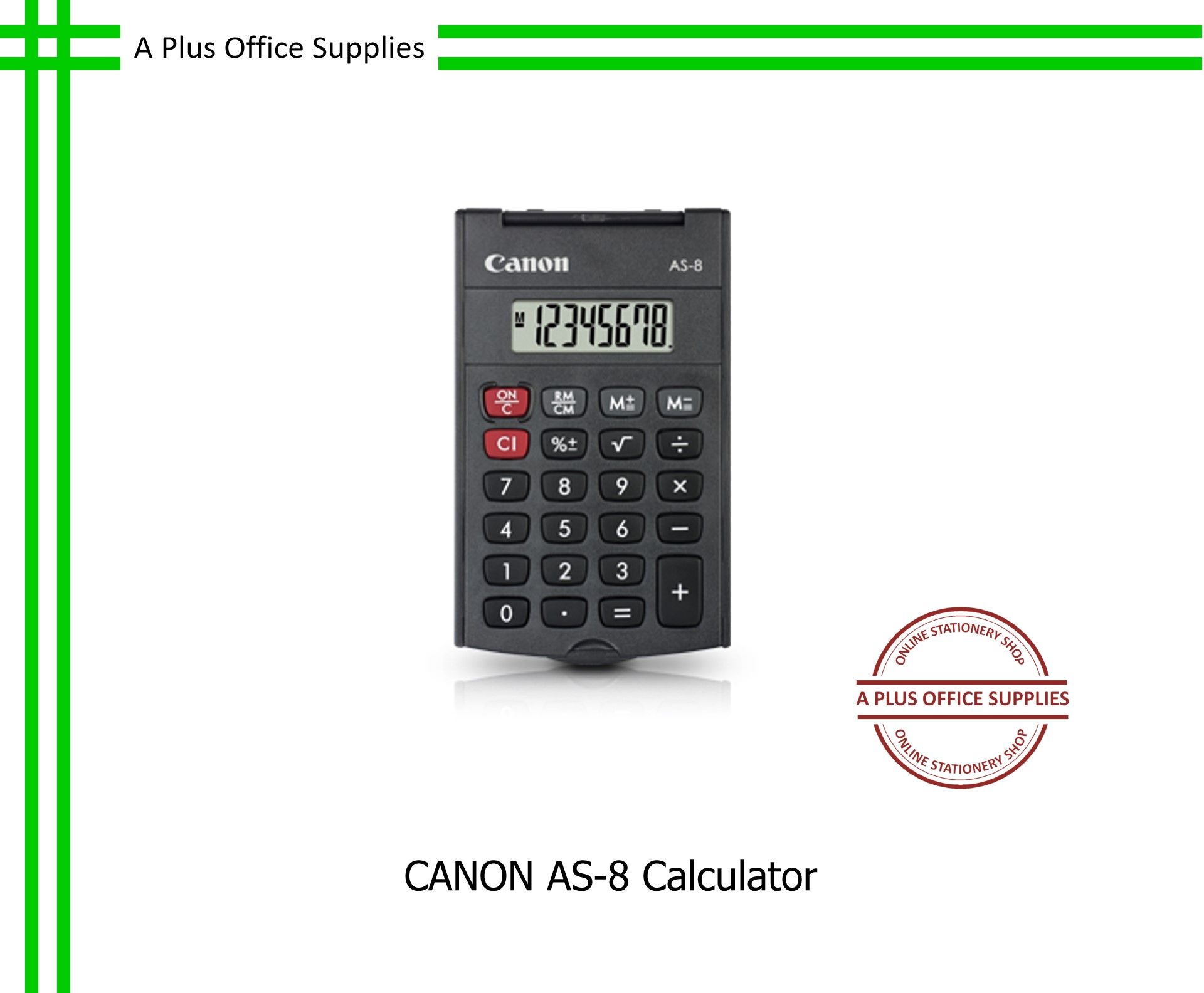 CANON AS-8 Calculator / Kalkulator 8 Digit