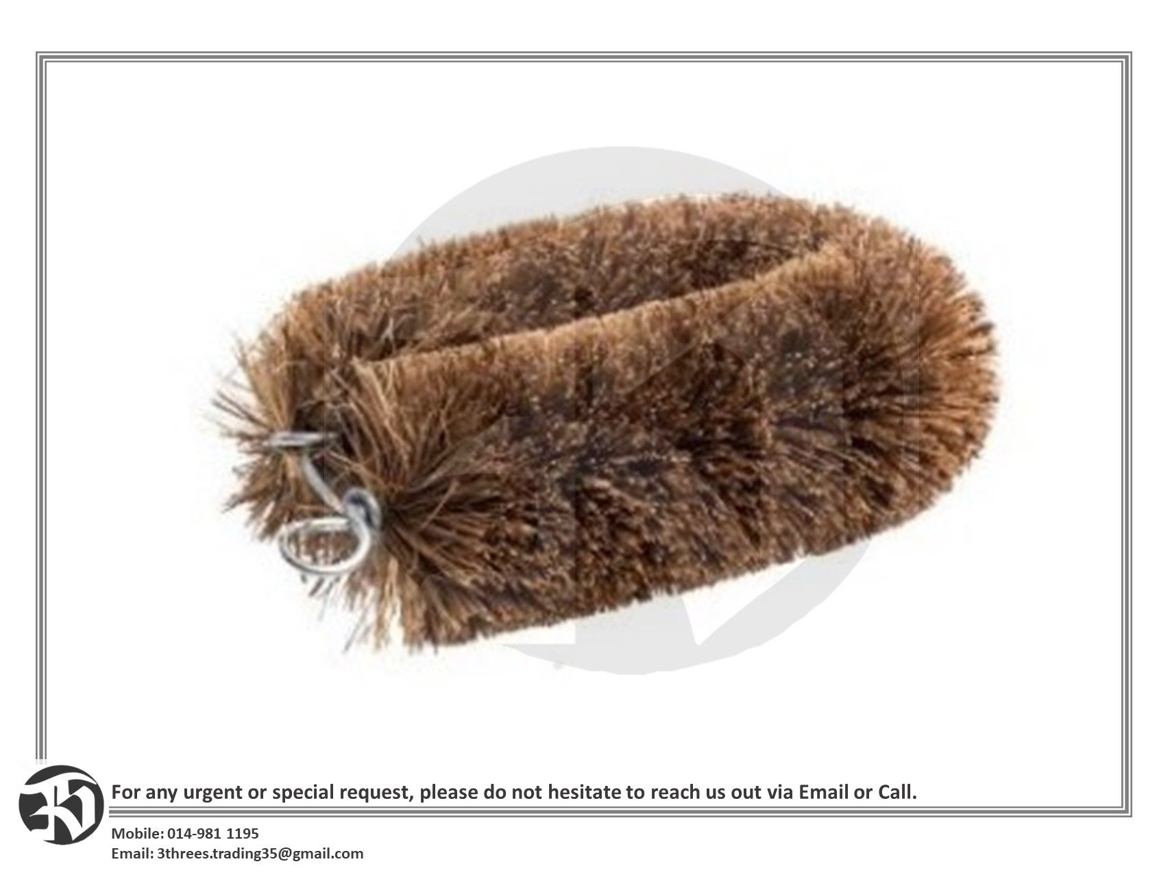 6" Brown Coco Brush