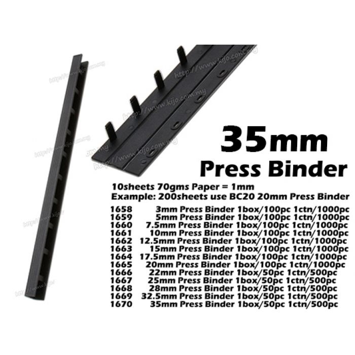 Binder Press Binder 35mm 50 pieces