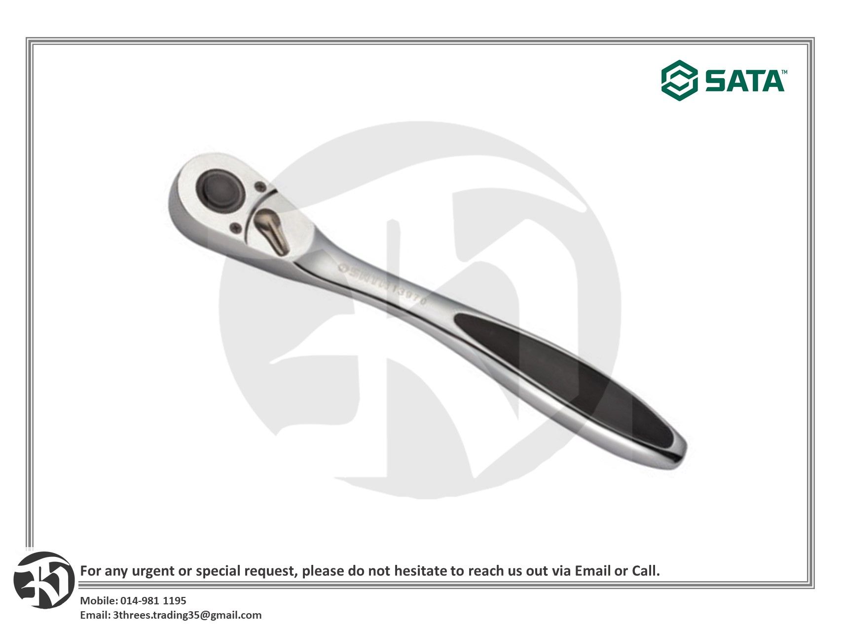 SATA 13970 1/2″ Dr. Offset Quick Release Ratchet