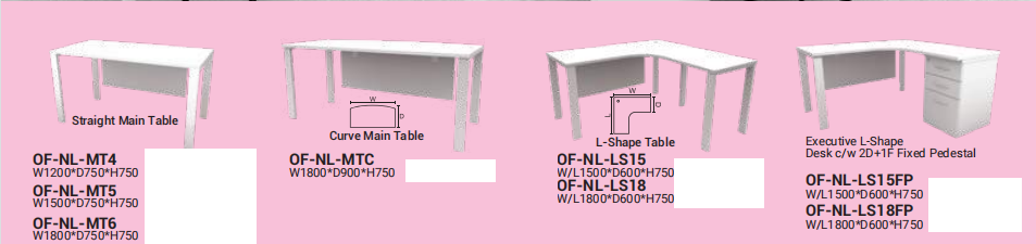 OFIS N SERIES TABLES _ WHITE