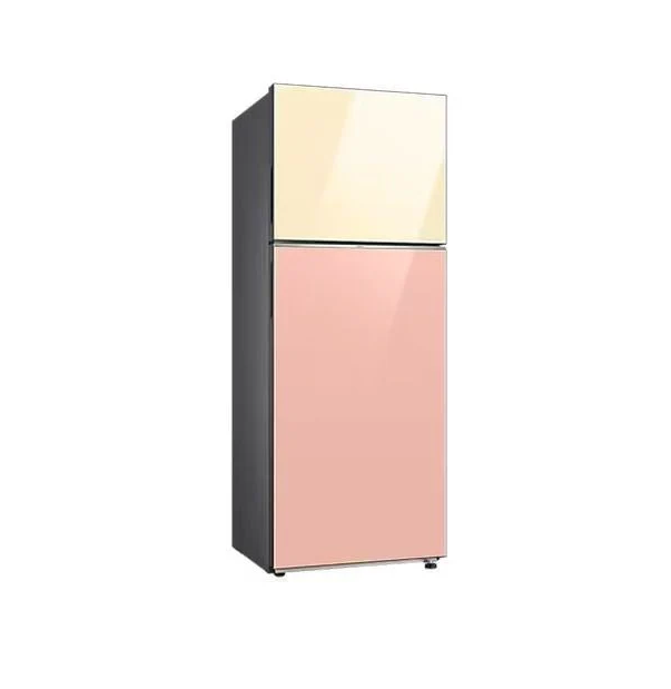 Samsung Bespoke Top Mount Freezer 2 Doors Clean Glass G465L Vanilla Peach RT47CB66448JME