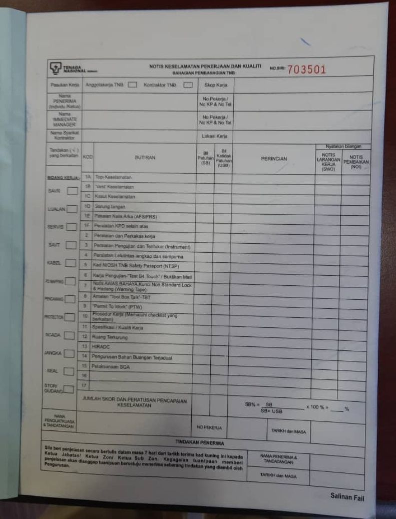 Buku SQE 3 Ply NCR