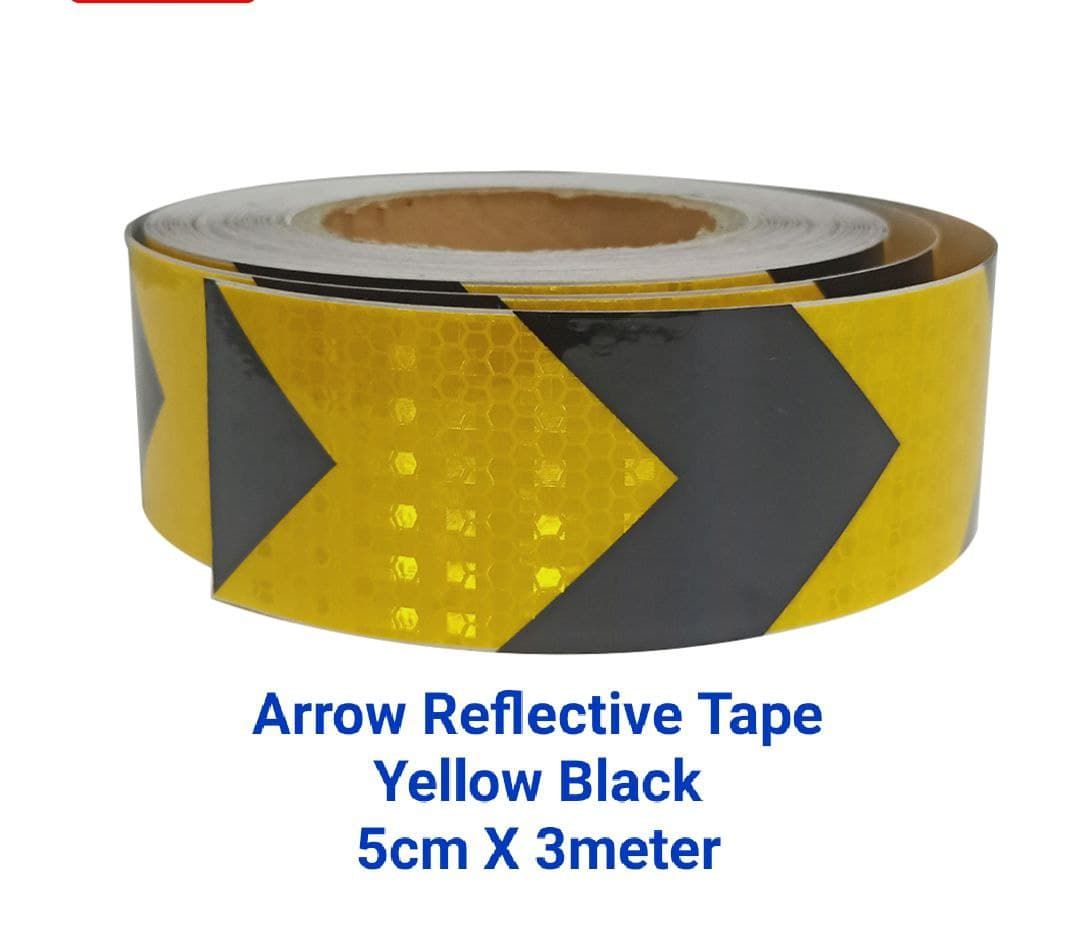 Arrow Reflective Tape Yellow Black
